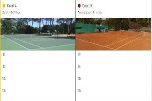 Réservation de court de tennis